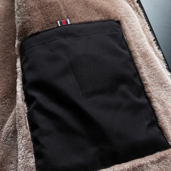 david – klassische fleecejacke für herren