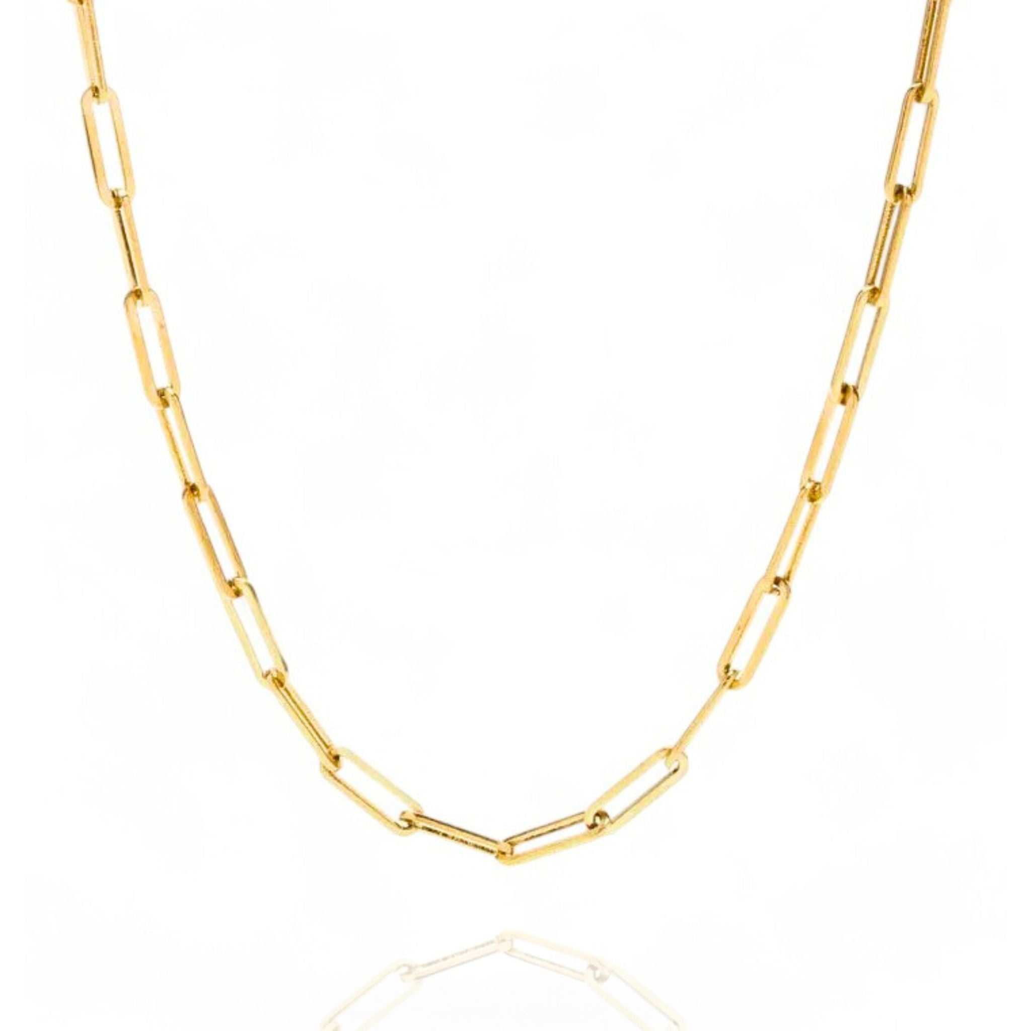 Lavon - Goldene Paperclip-Halskette
