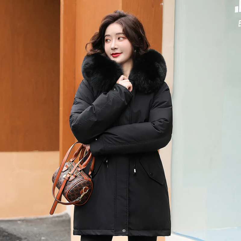 Sophia | Eleganter Pelzkragen Stilvoller Parka Damenjacke