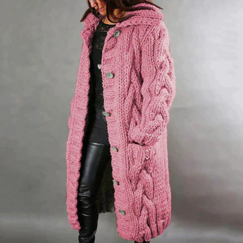 Xyza | Damen Lang Strickjacke | Gestrickt
