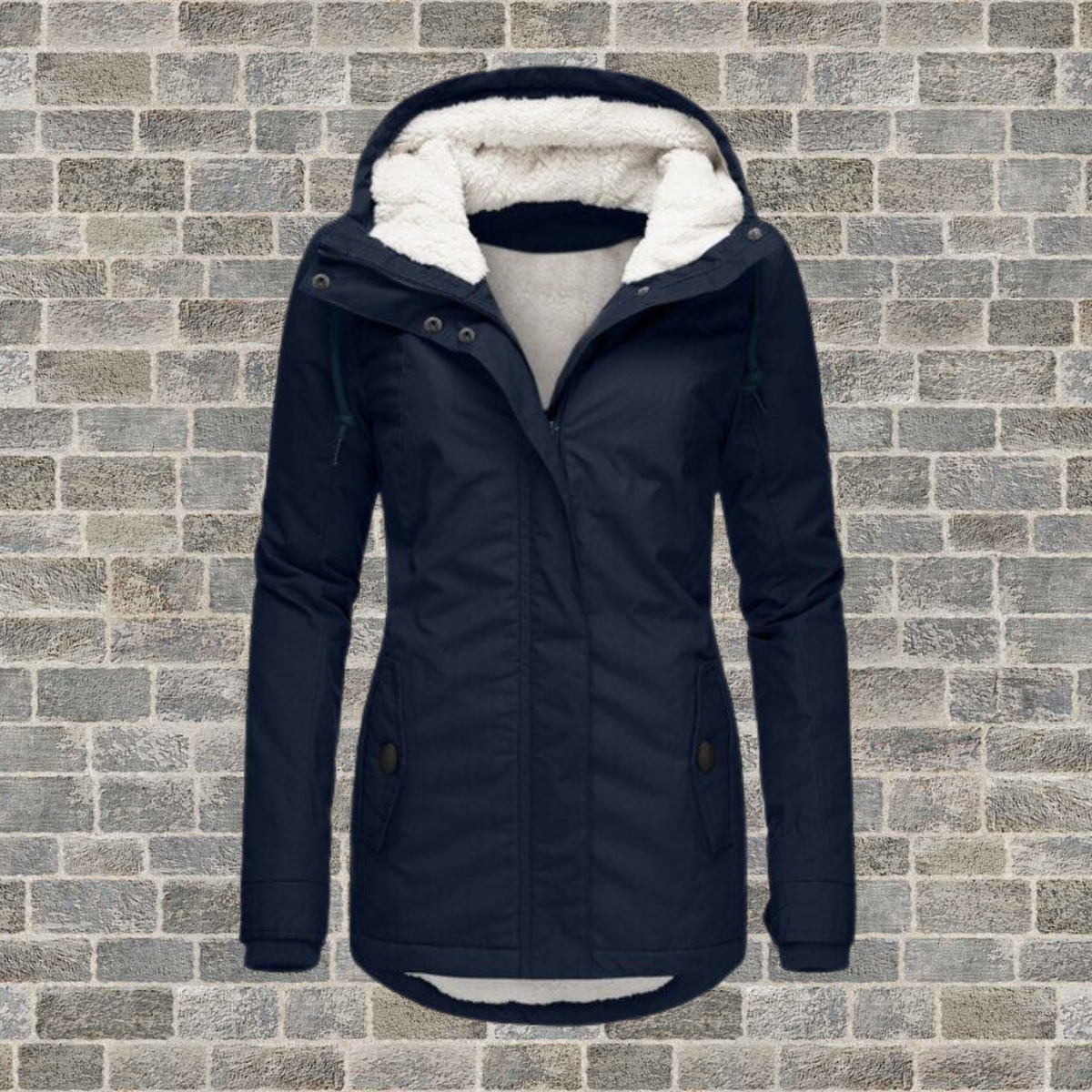 Alina | Winterlicher Stil mit kuscheliger Komfort Damen Sherpa Hoodie Jacke