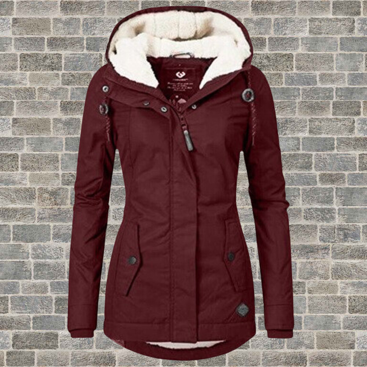 Alina | Winterlicher Stil mit kuscheliger Komfort Damen Sherpa Hoodie Jacke