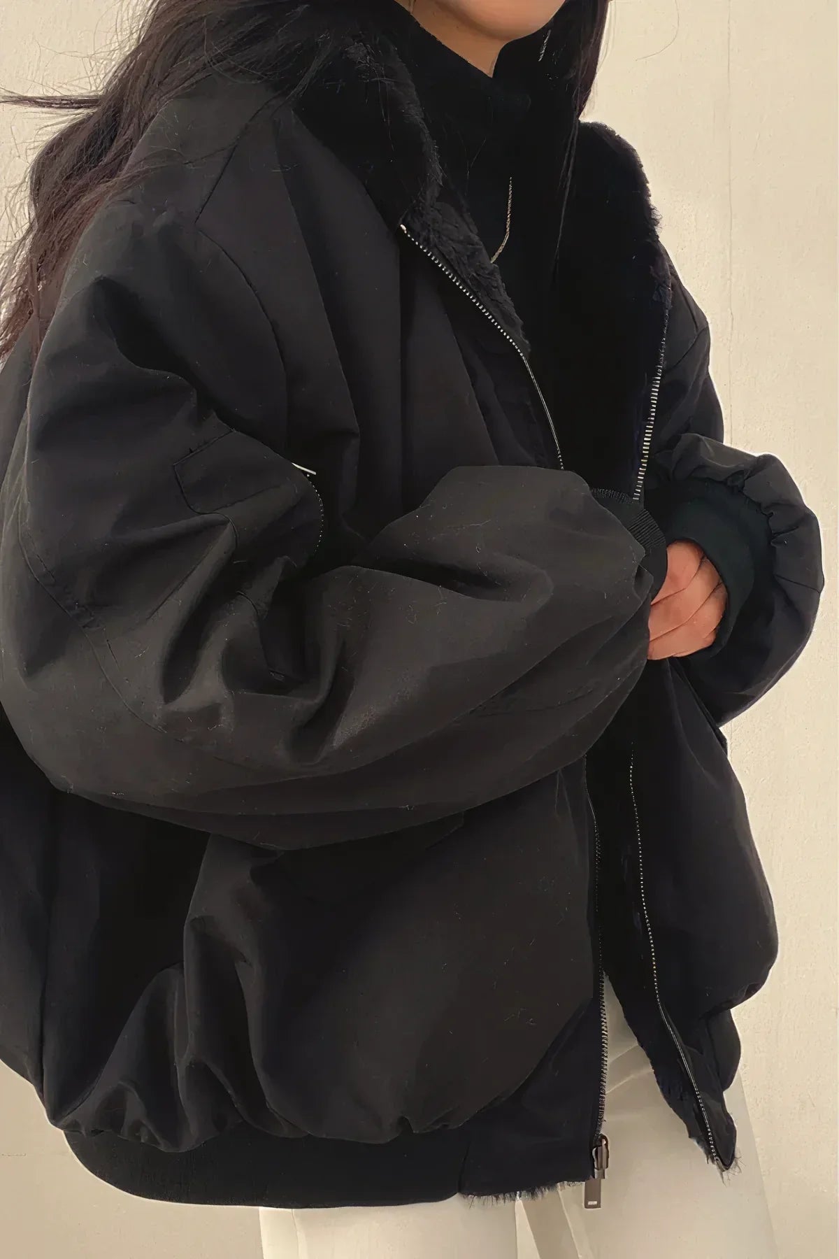 Kim | Winterjacke aus Kaschmir mit Kapuze