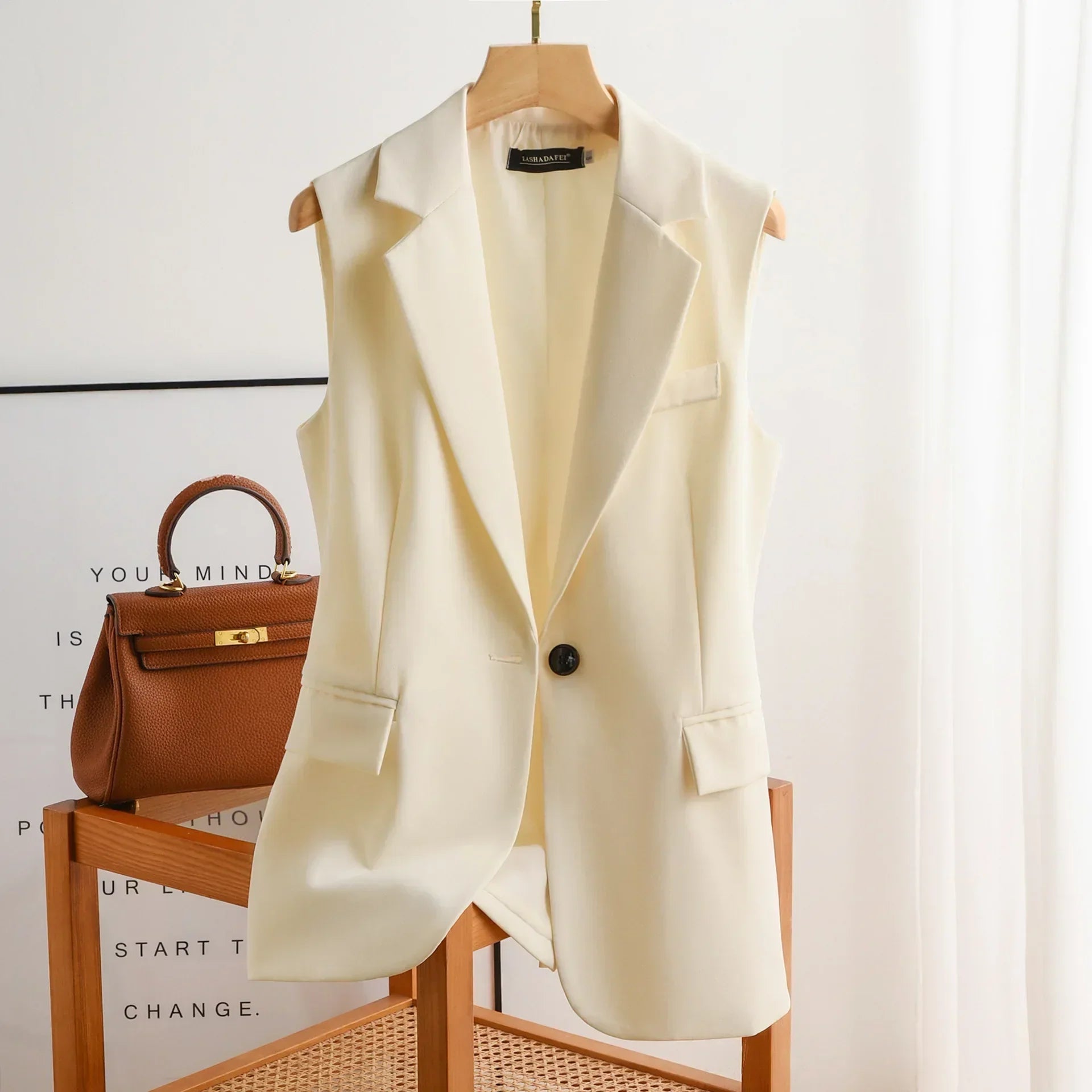 Modischer Ärmelloser Damen Blazer