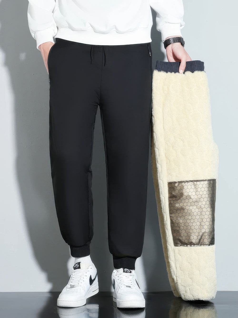 Winddichte, warm gefütterte Herren-Freizeithose