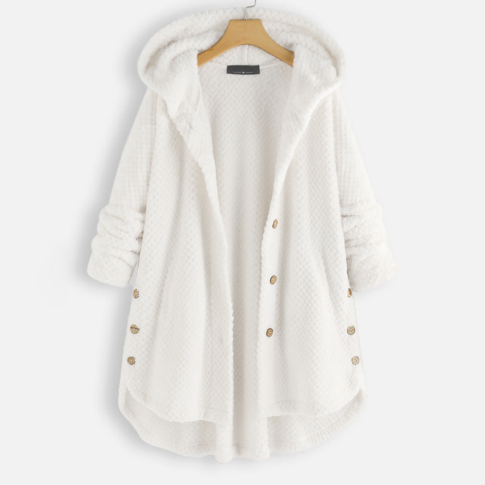 Jacke mit Kapuze und Knopfleiste für Damen
