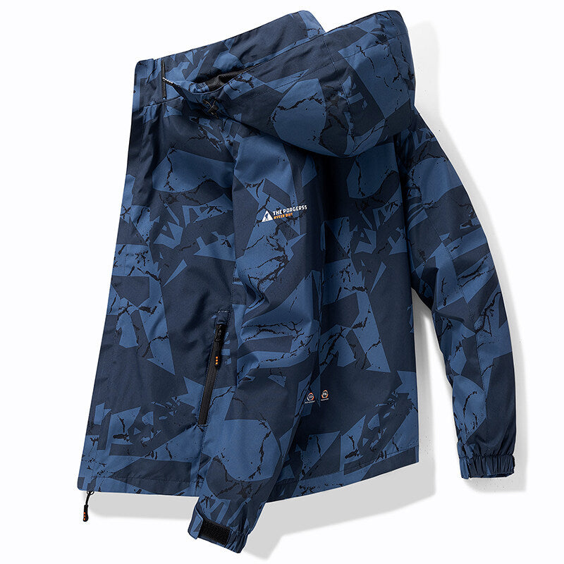 Herren Wasserdichte Winter-Skijacke | Sportlicher Stil mit Reißverschluss und Buchstabendruck