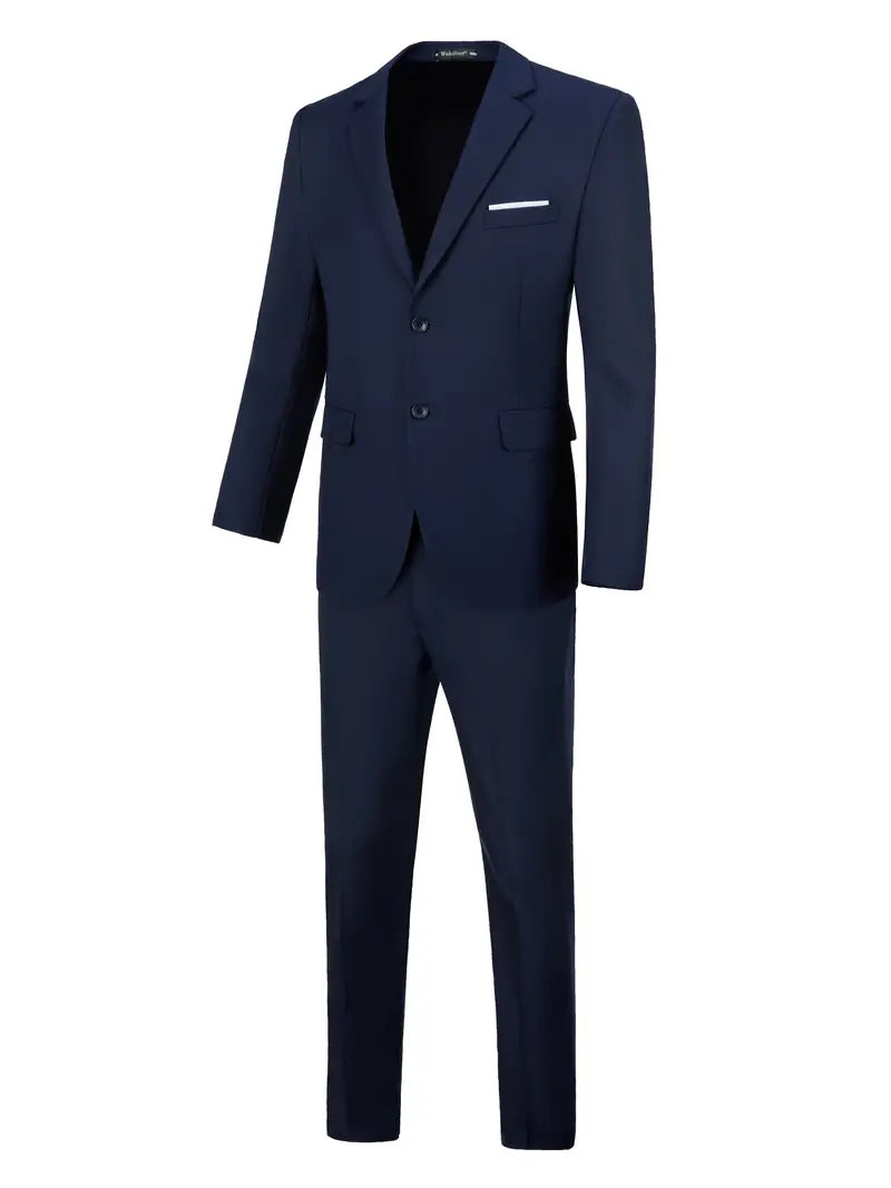 Formales 2-teiliges Anzug-Set Blazer und Hose mit zwei Knöpfen