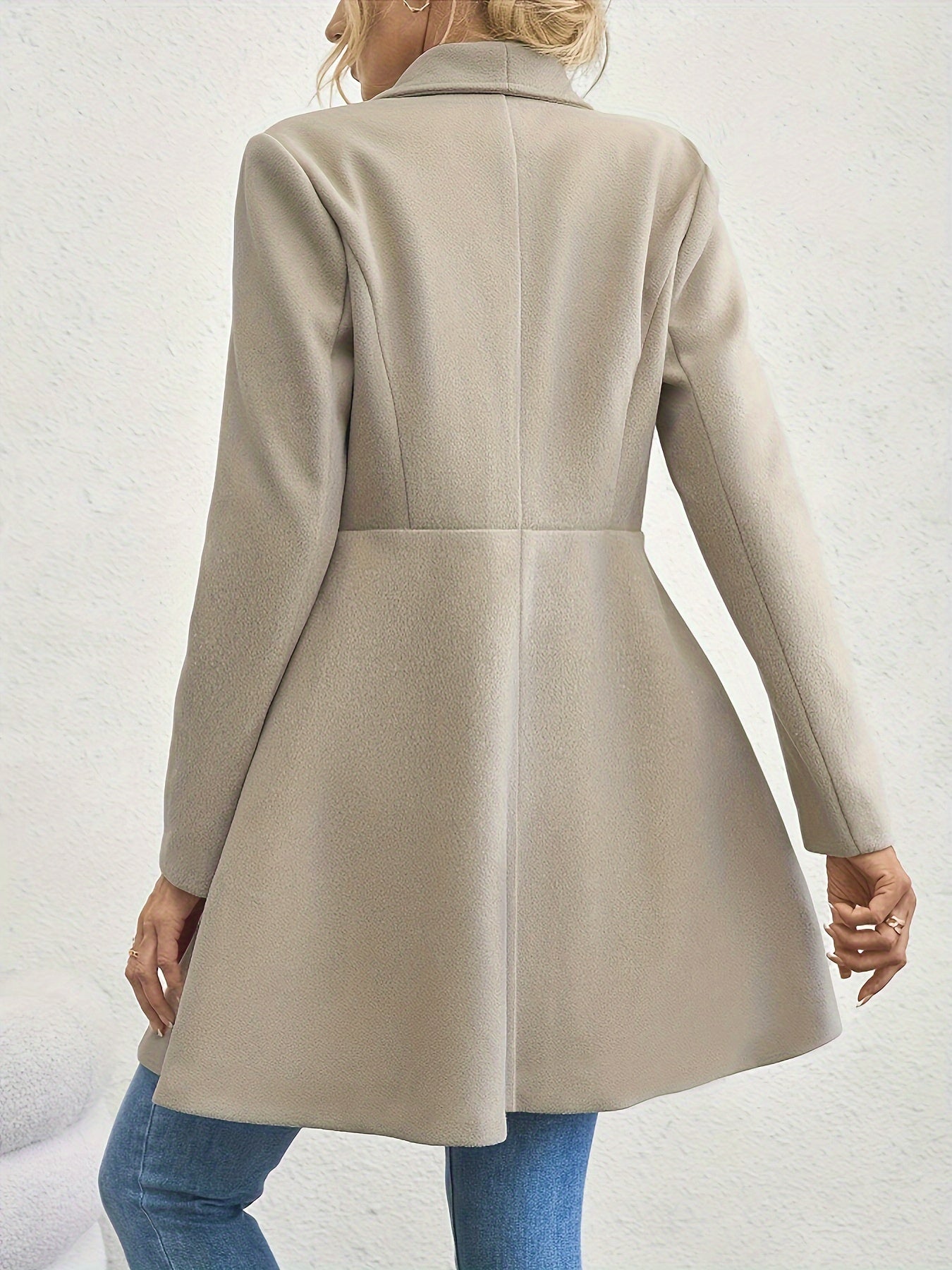 Gabriella - Schicker Winter Khaki Doppelreihiger Mantel für Damen