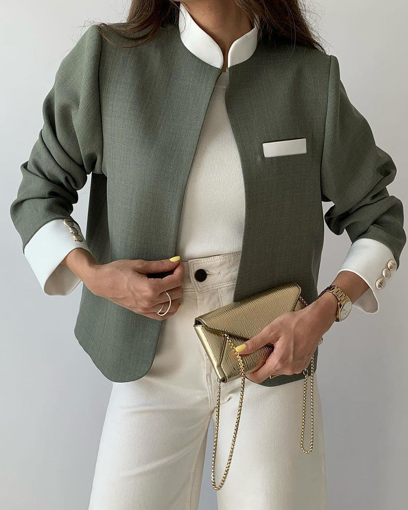 Malya | Legere Kurzjacke mit Colorblock-Design