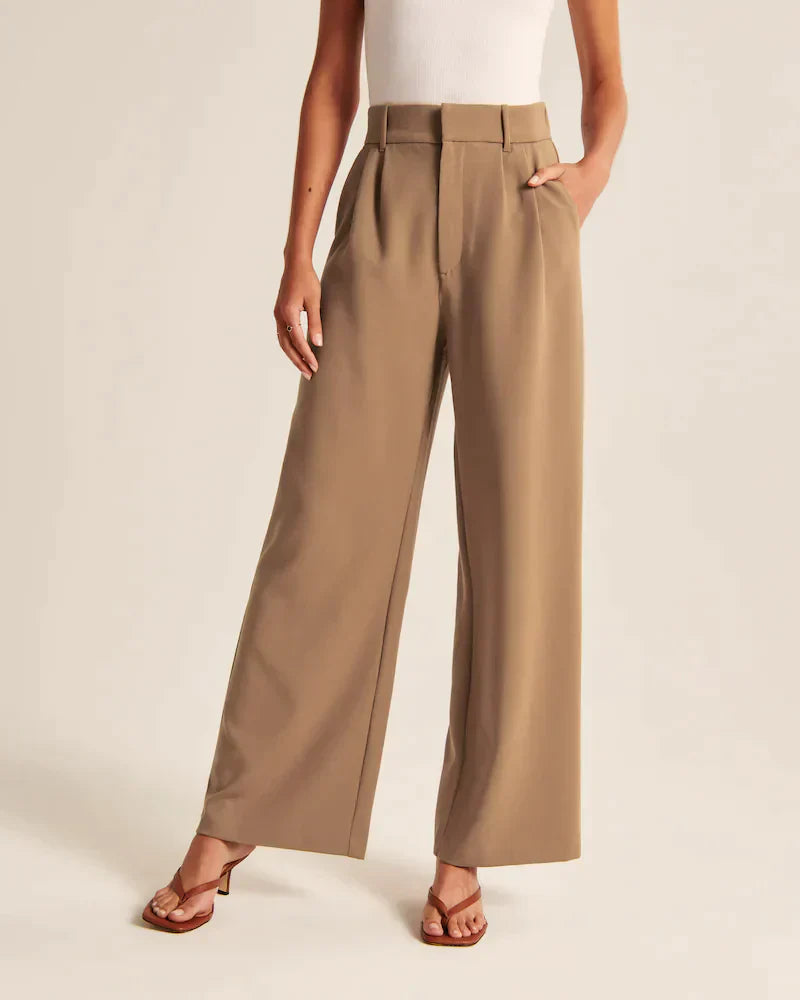 Weite Beinhose Damen Polyester
