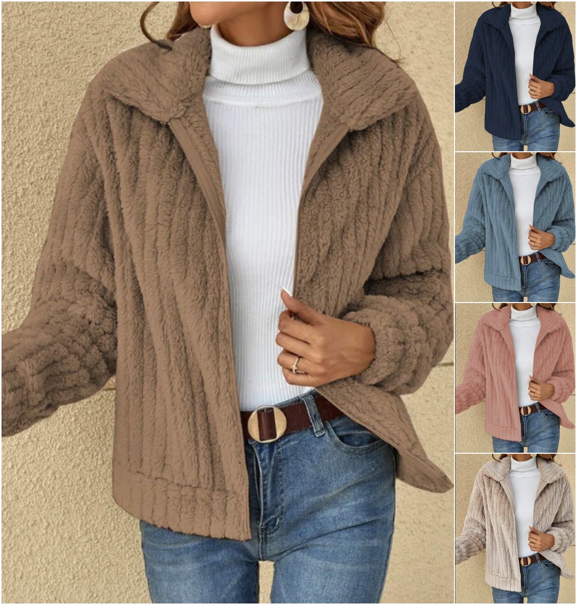 Flavia™ - Modischer Fleece-Mantel