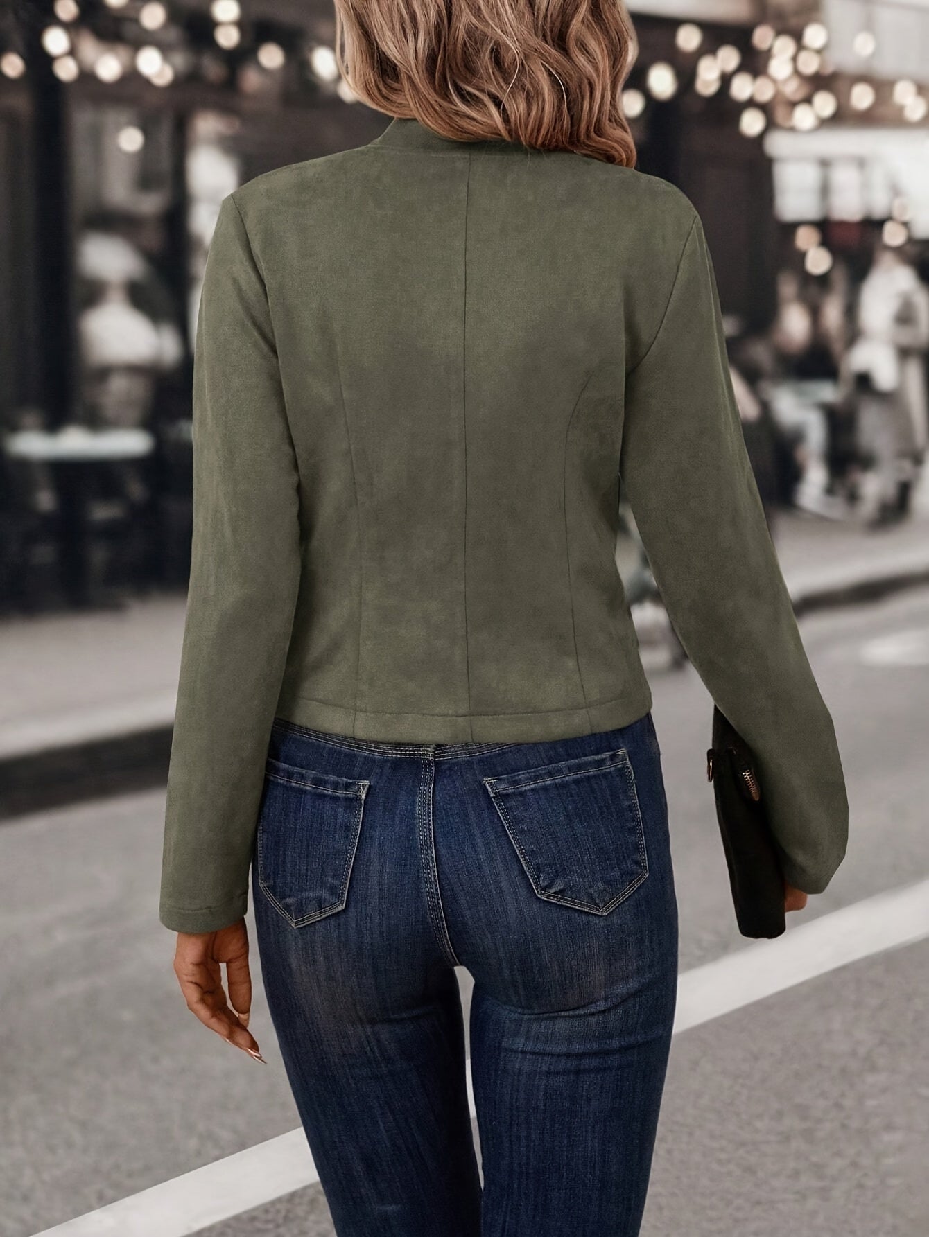 Mia - Elegante Klassische Doppelseitige Frühlingsjacke mit Offener Front für Damen