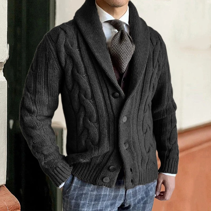 Mario - Stilvoller und Klassischer Herbst Strickjacke mit Knopfleiste für Herren