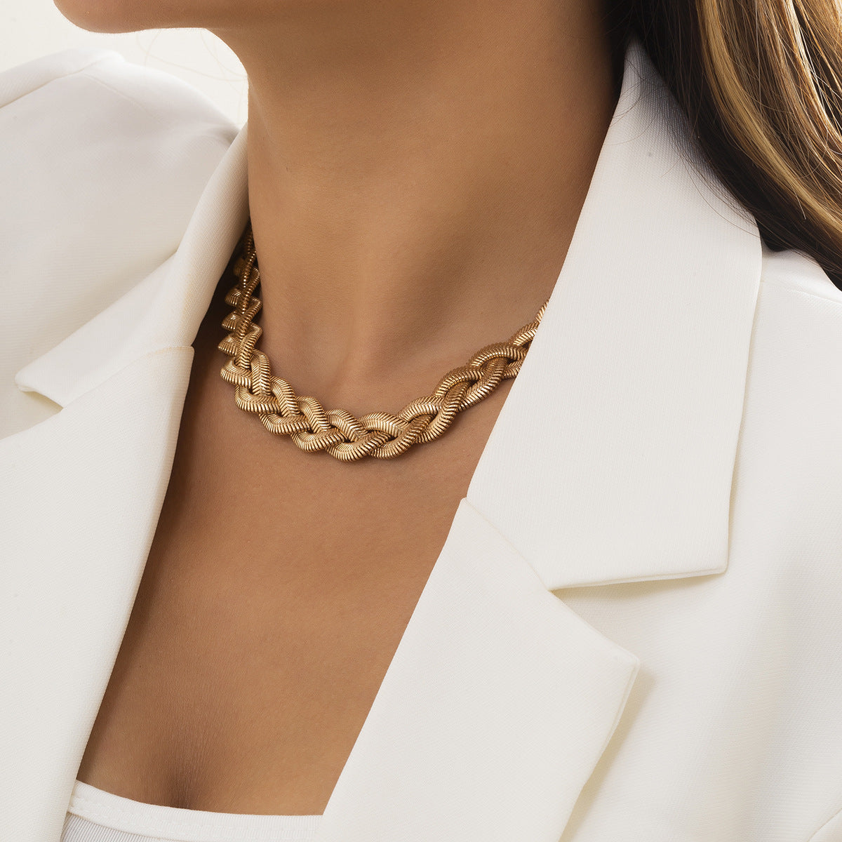 Maritza - Chunky Snake Bone Chain Halskette