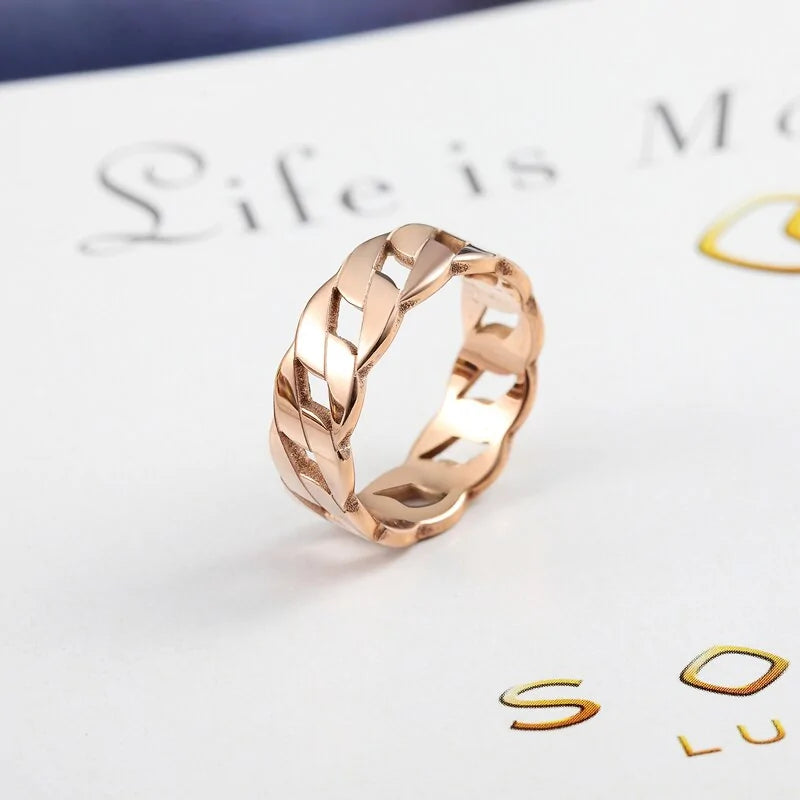 Juliet - Hohles Ketten-Edelstahl-Ring
