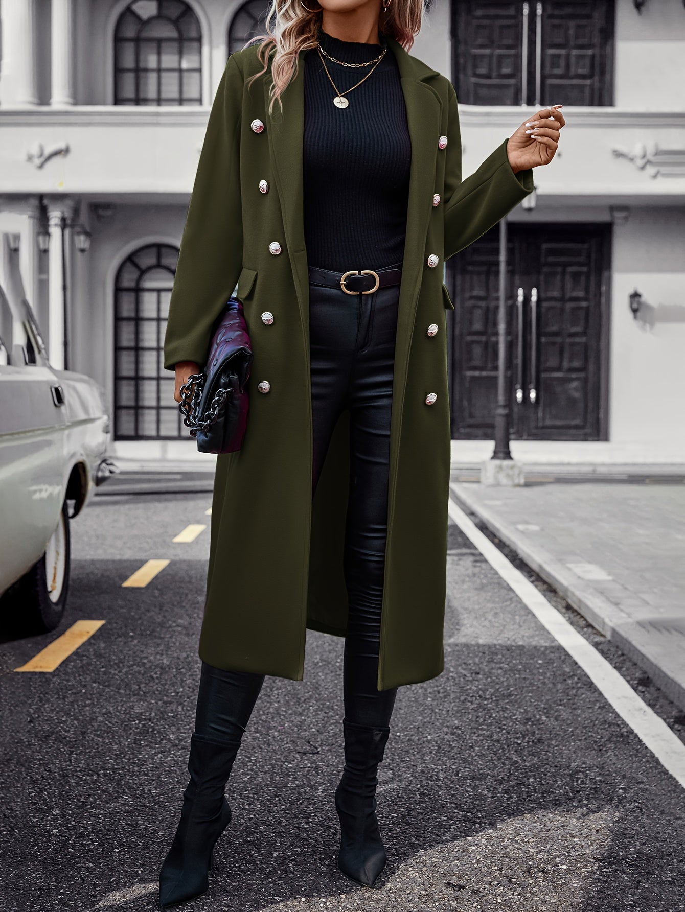 Jade - Schicker Herbst-/Winter-Doppellagiger Mantel für Damen