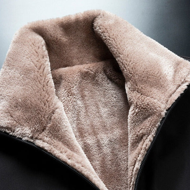 david – klassische fleecejacke für herren