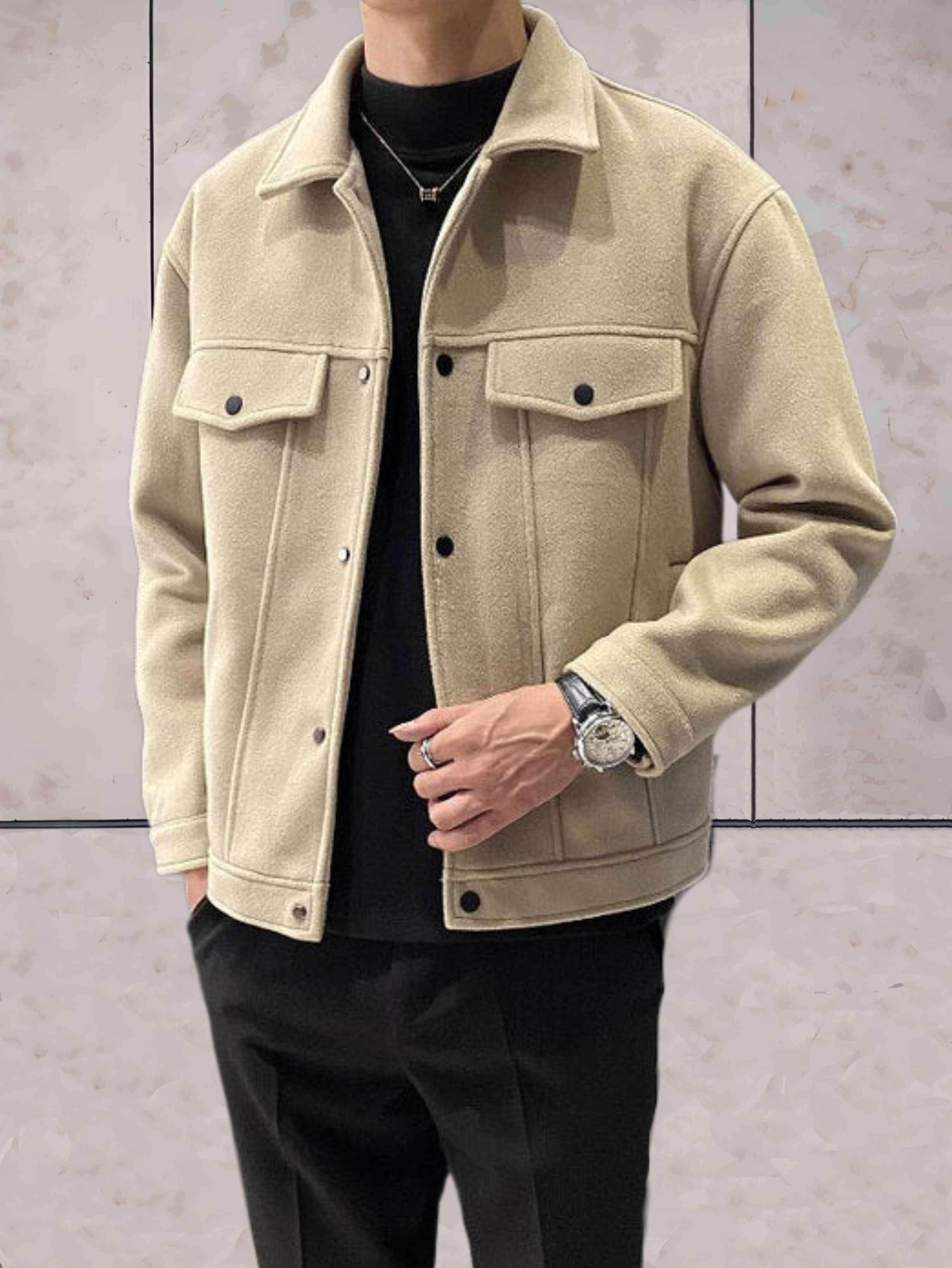 Mo - Einfache Jacke mit Knopfverschluss und Taschen