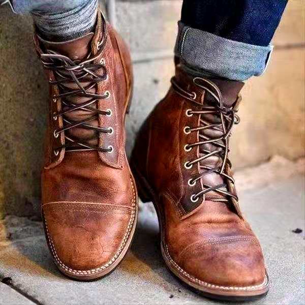 King | Komfortable Herren Retro Schuhe aus Leder