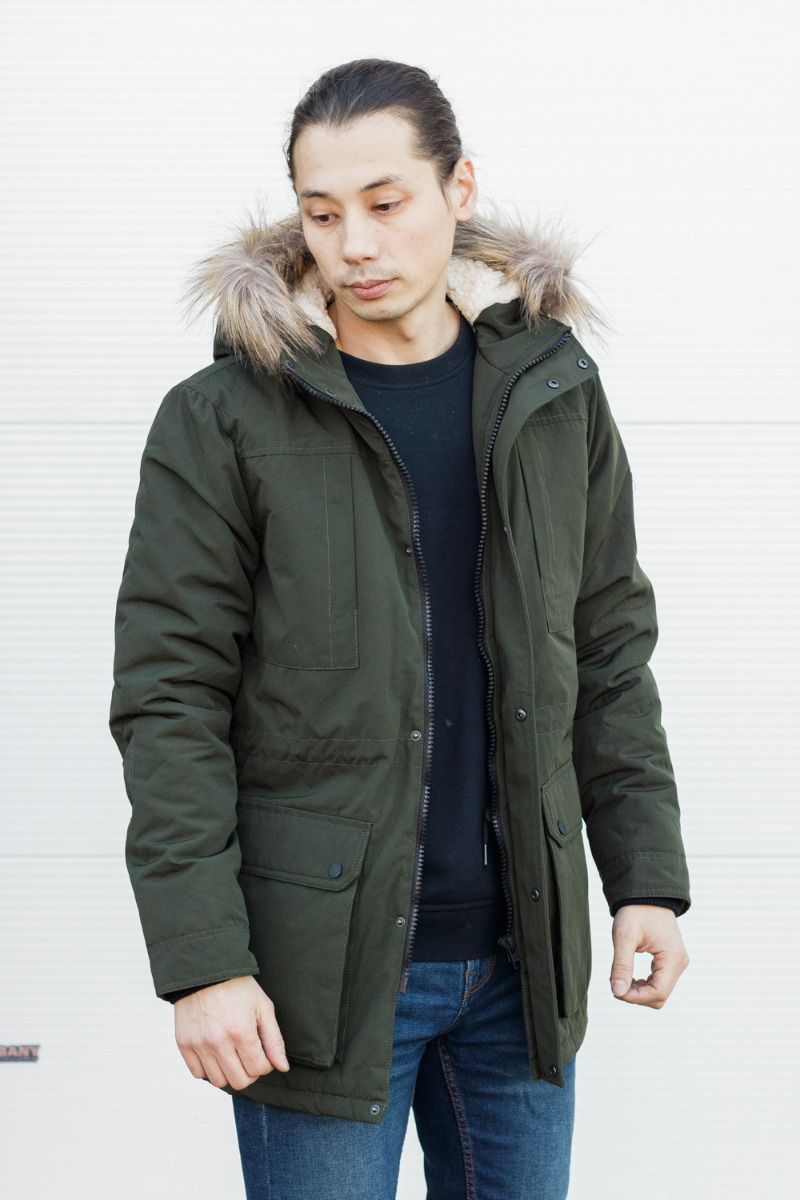 Francis - warme winterjacke mit fellkapuze