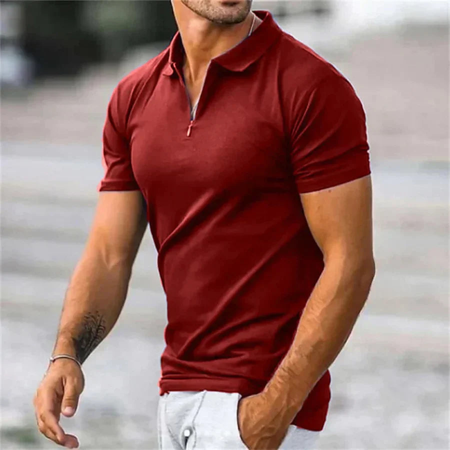 Modernes Polo Shirt mit Reißverschluss für Herren