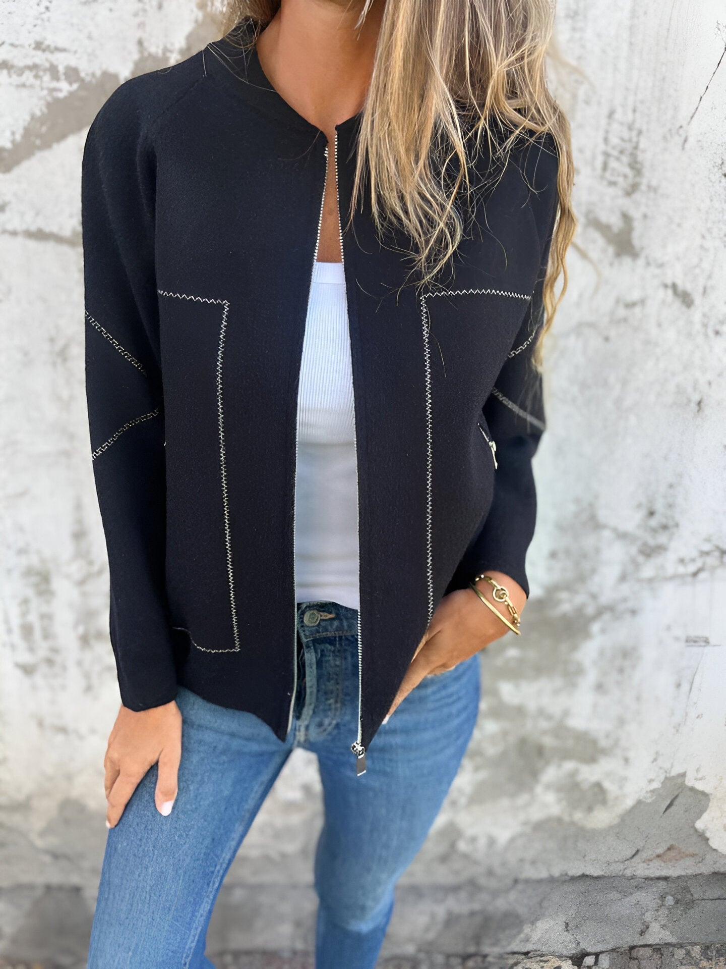 Ariane™ - Casual Langarm-Reißverschlussjacke