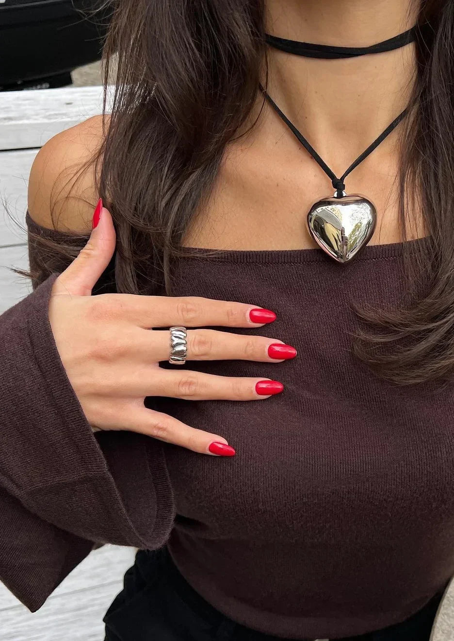 Bonafita Herz-Ring – Eleganz in Edelstahl mit Herzmotiv