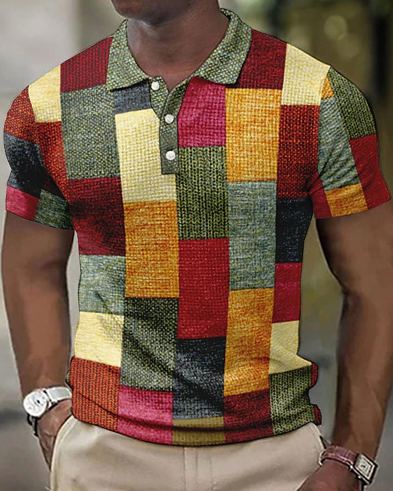 Trendiges gemustertes Poloshirt für Männer