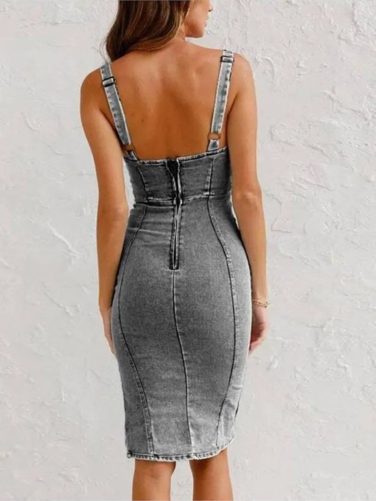 Irene | Vintage Bodycon Midi-Kleid: Entfalten Sie Ihren Stil