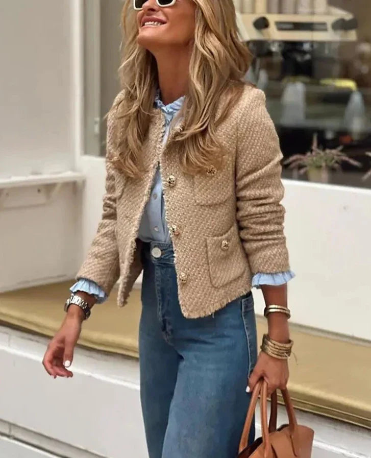 Ruth - Klassischer Herbst Stilvoller Beiger Mantel für Damen