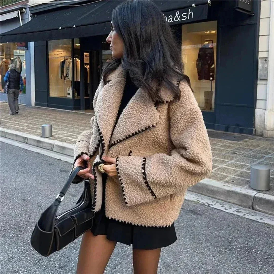 Angie Zwei-Farben Fleecejacke für Damen