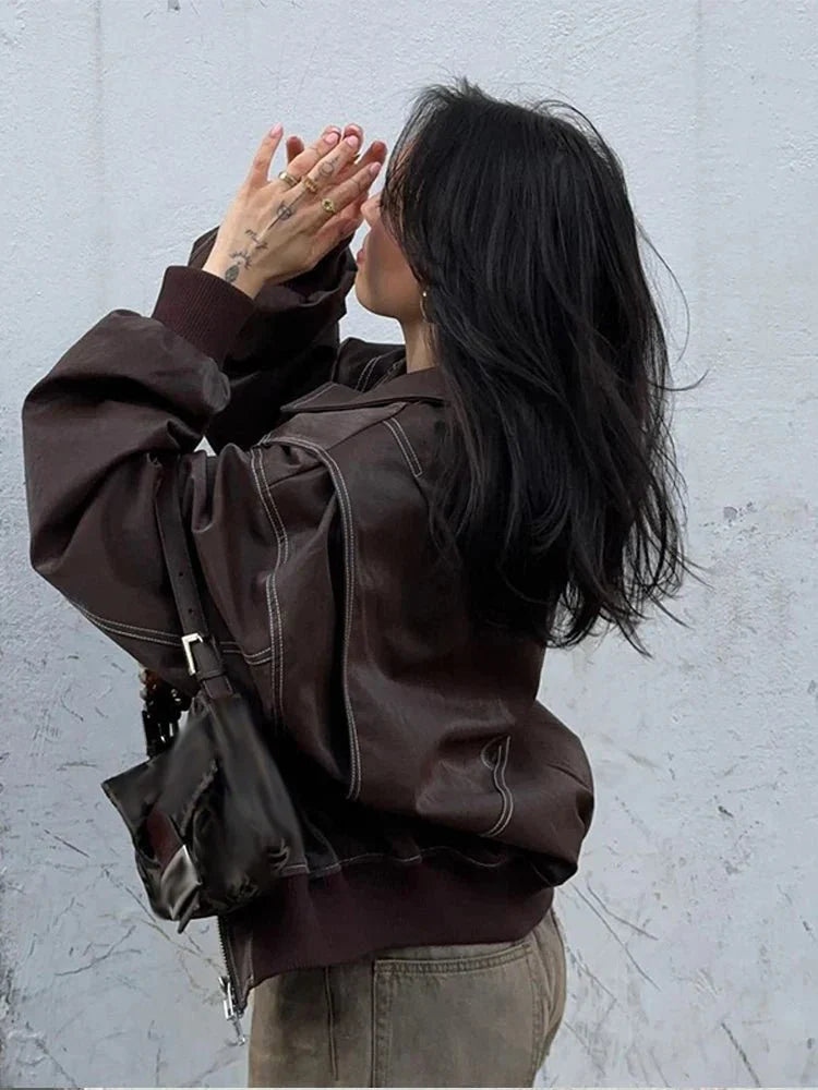 Damenjacke Baumwolle Oversized für Herbst und Winter