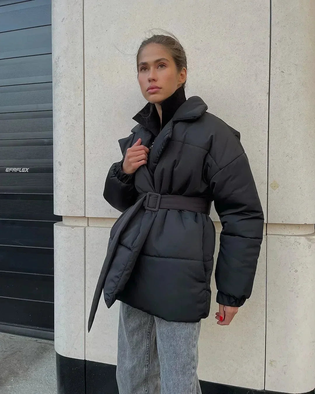 Dulcian Gürtel Pufferjacke für Damen