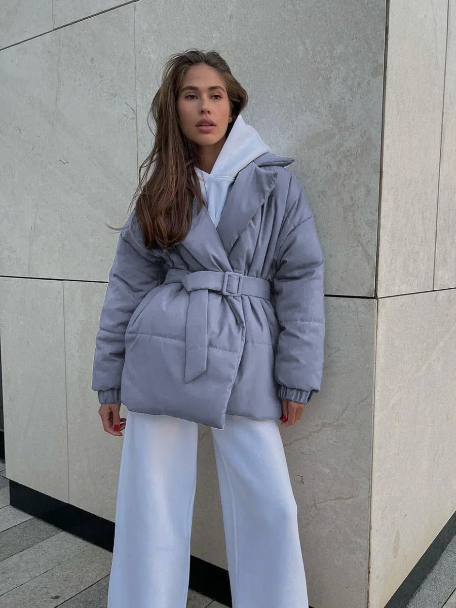 Dulcian Gürtel Pufferjacke für Damen