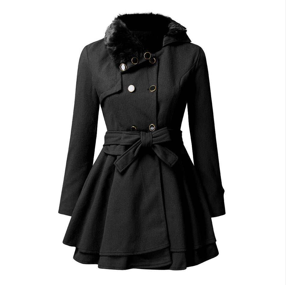 Emma | Elegante Jacke mit Kunstfellkragen