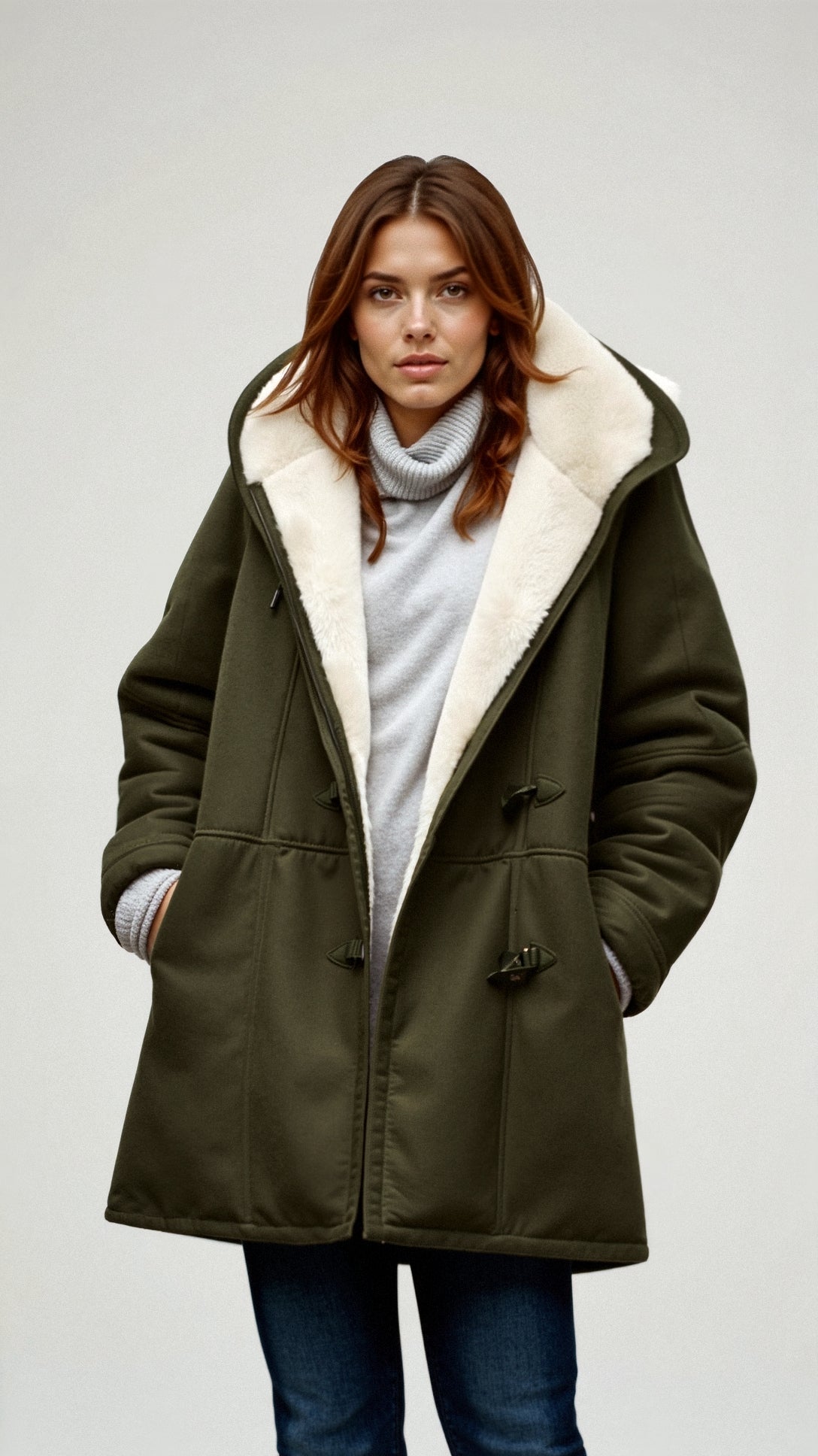 Irmelin | Modische warme Jacke mit Kapuze