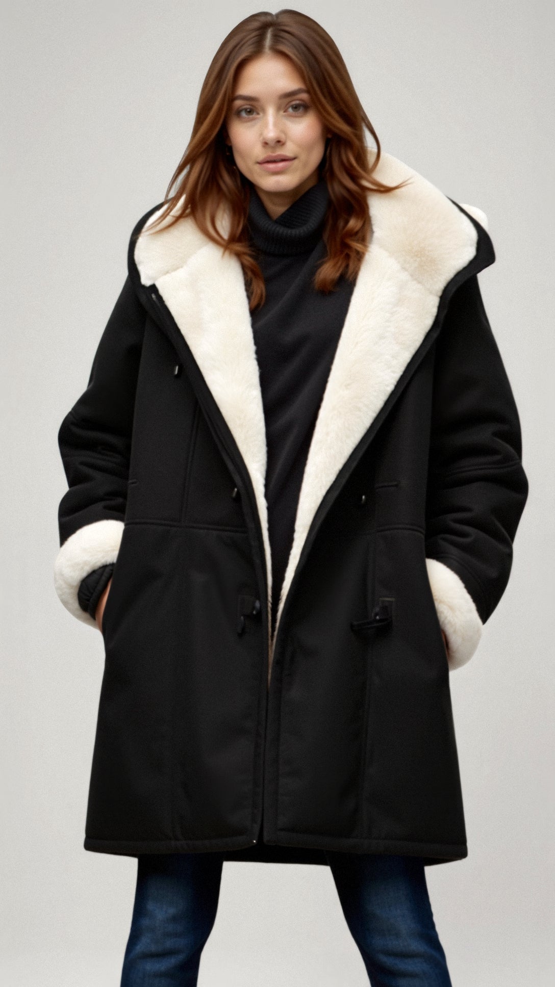 Irmelin | Modische warme Jacke mit Kapuze
