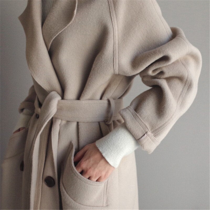 Woll-Trenchcoat für stilvolle Damen