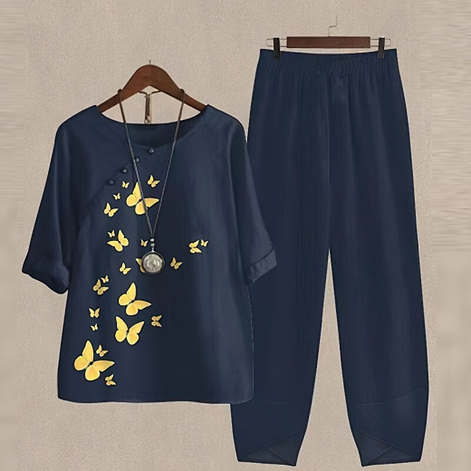 Zweiteiliges Blusen und Hosen Set