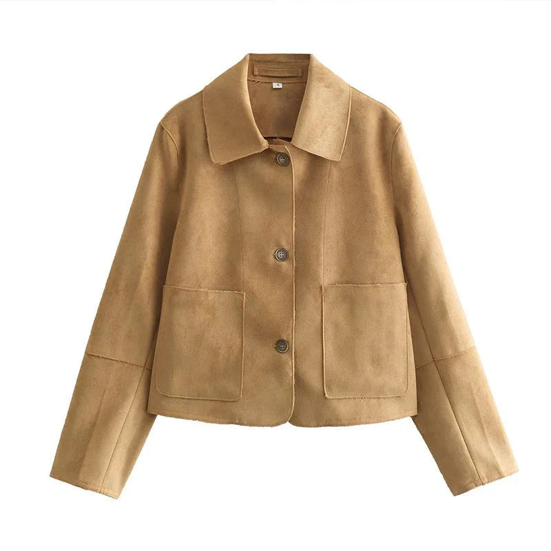 Damenjacke Vintage Baumwolle - Strukturierter Schnitt für Elegante Looks