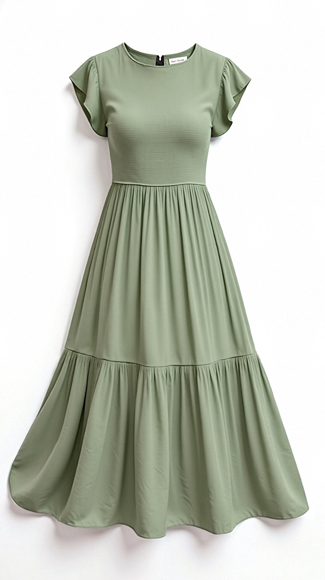 Midikleid mit Gesmoktem Design von Leni