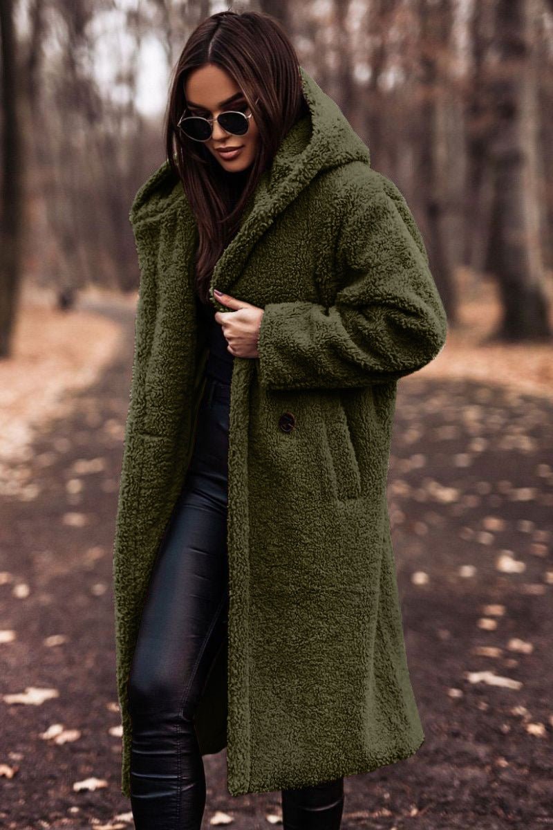 Maren Hooded Plush Coat