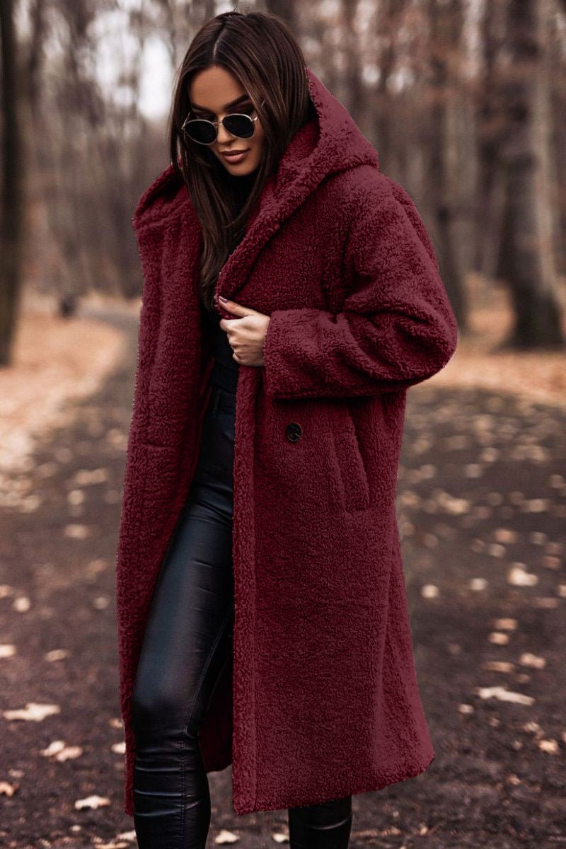 Maren Hooded Plush Coat