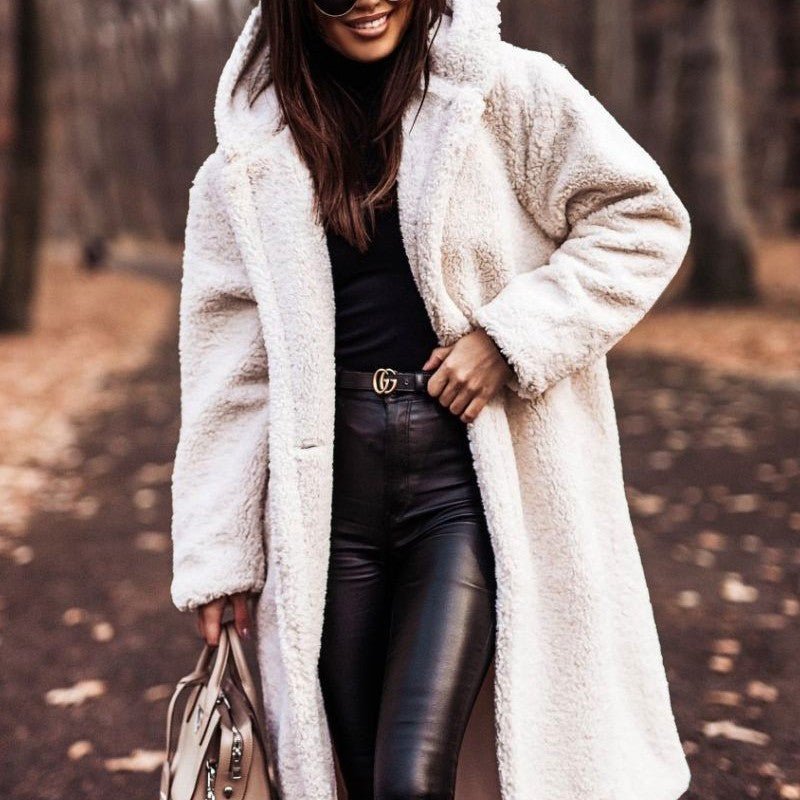 Maren Hooded Plush Coat