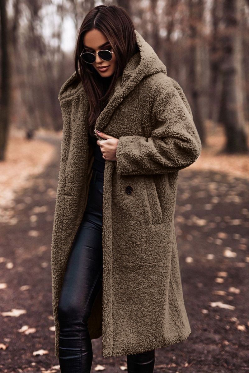 Maren Hooded Plush Coat