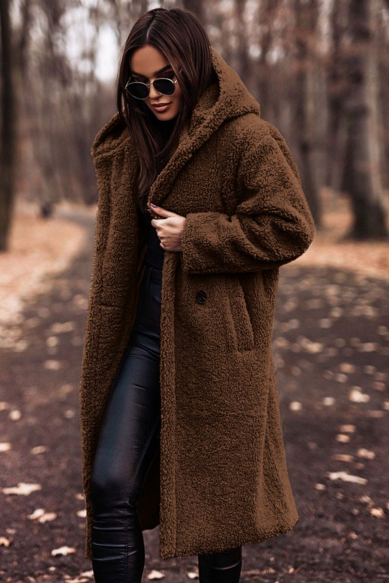 Maren Hooded Plush Coat
