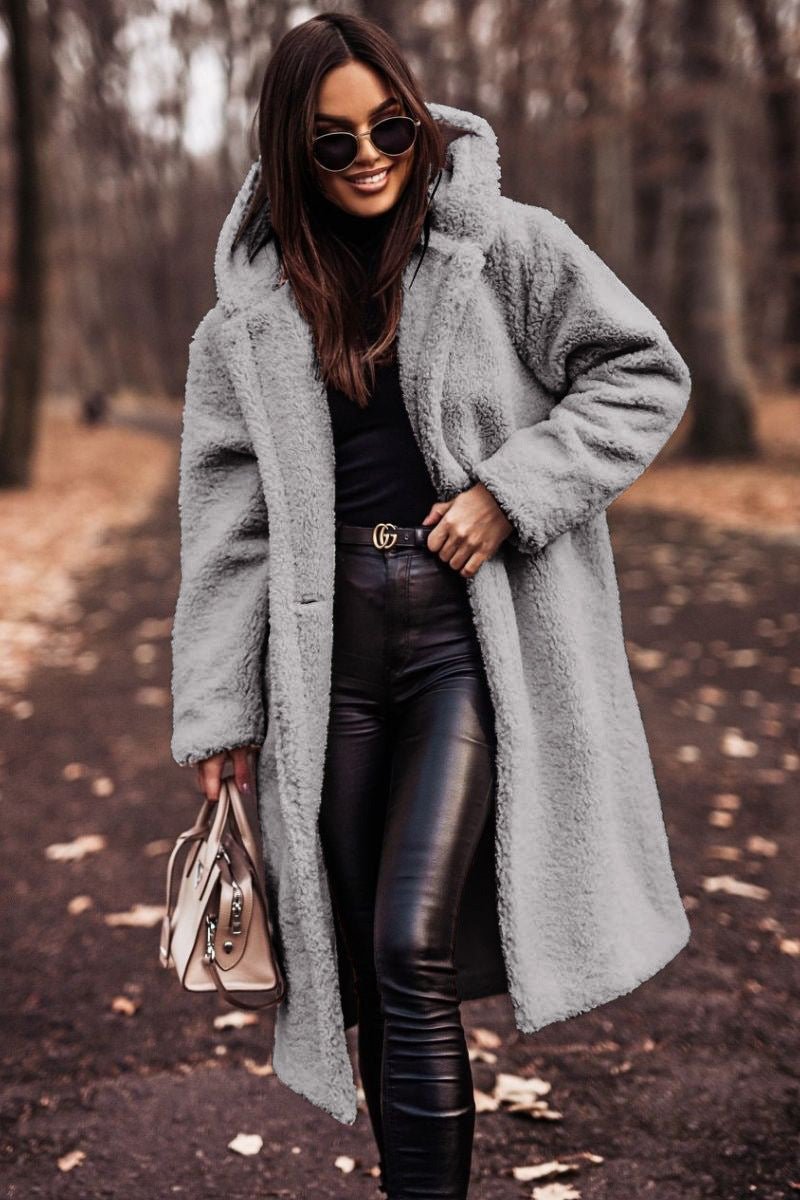 Maren Hooded Plush Coat