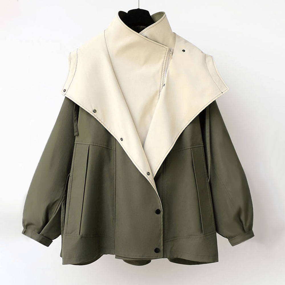 Kapuzentraincoat aus Seide für Damen