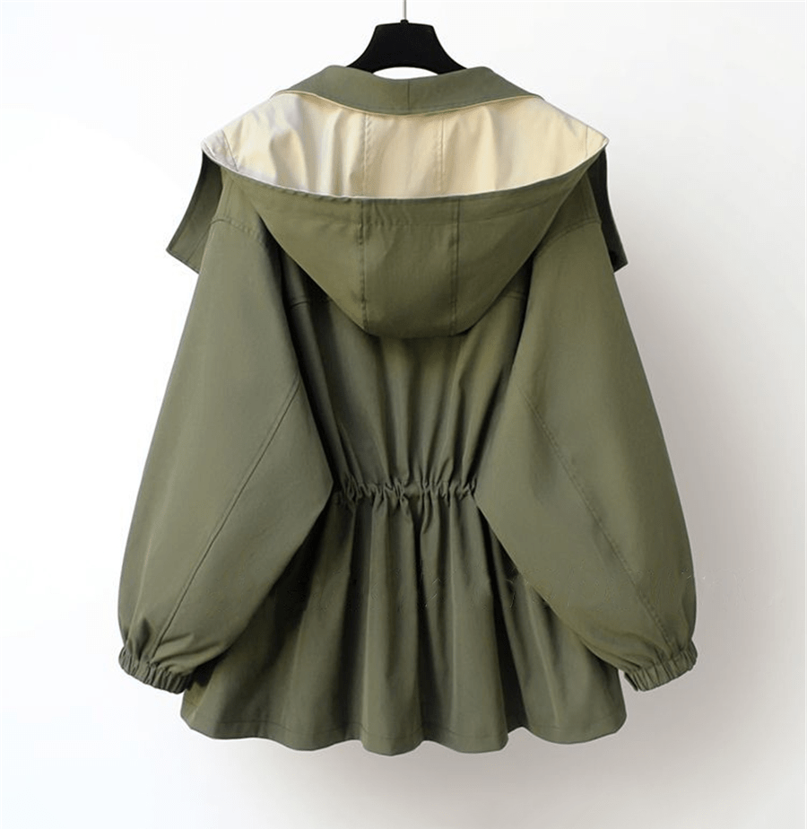 Kapuzentraincoat aus Seide für Damen